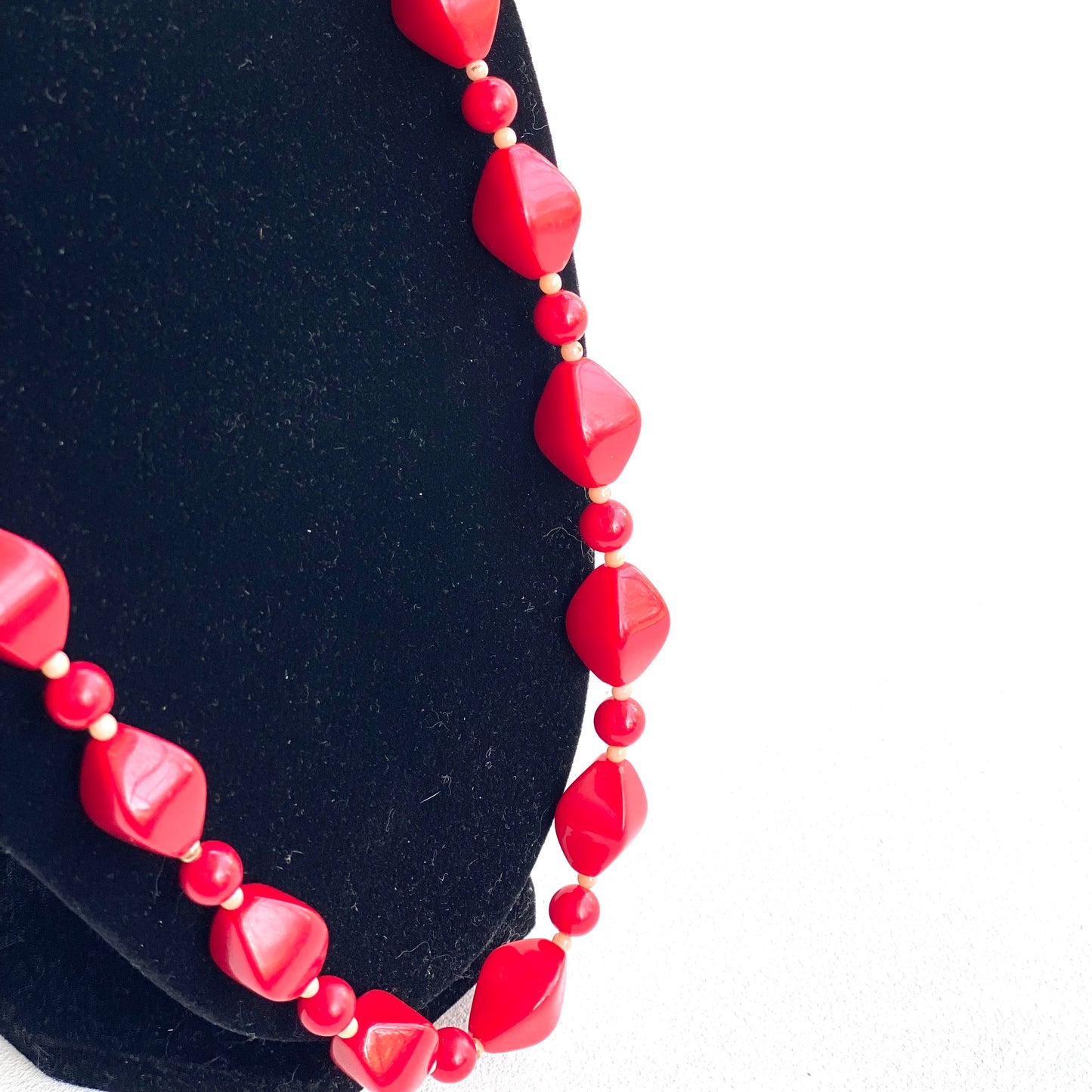 Red Beaded Vintage Necklace