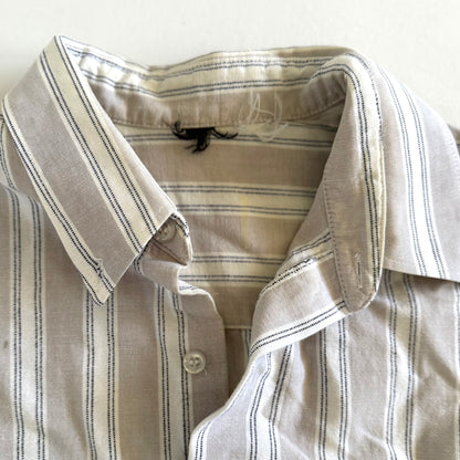 Secondhand Striped Short Sleeve Button Up Shirt