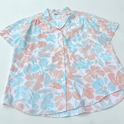 Vintage Booth Bay, Pastel Floral Button Down Shirt