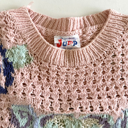 Vintage Jump, Pink Floral Sweater
