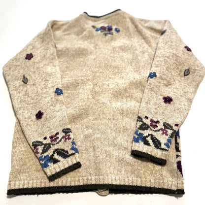 Vintage Northern Reflections, Wool Blend Floral Cardigan