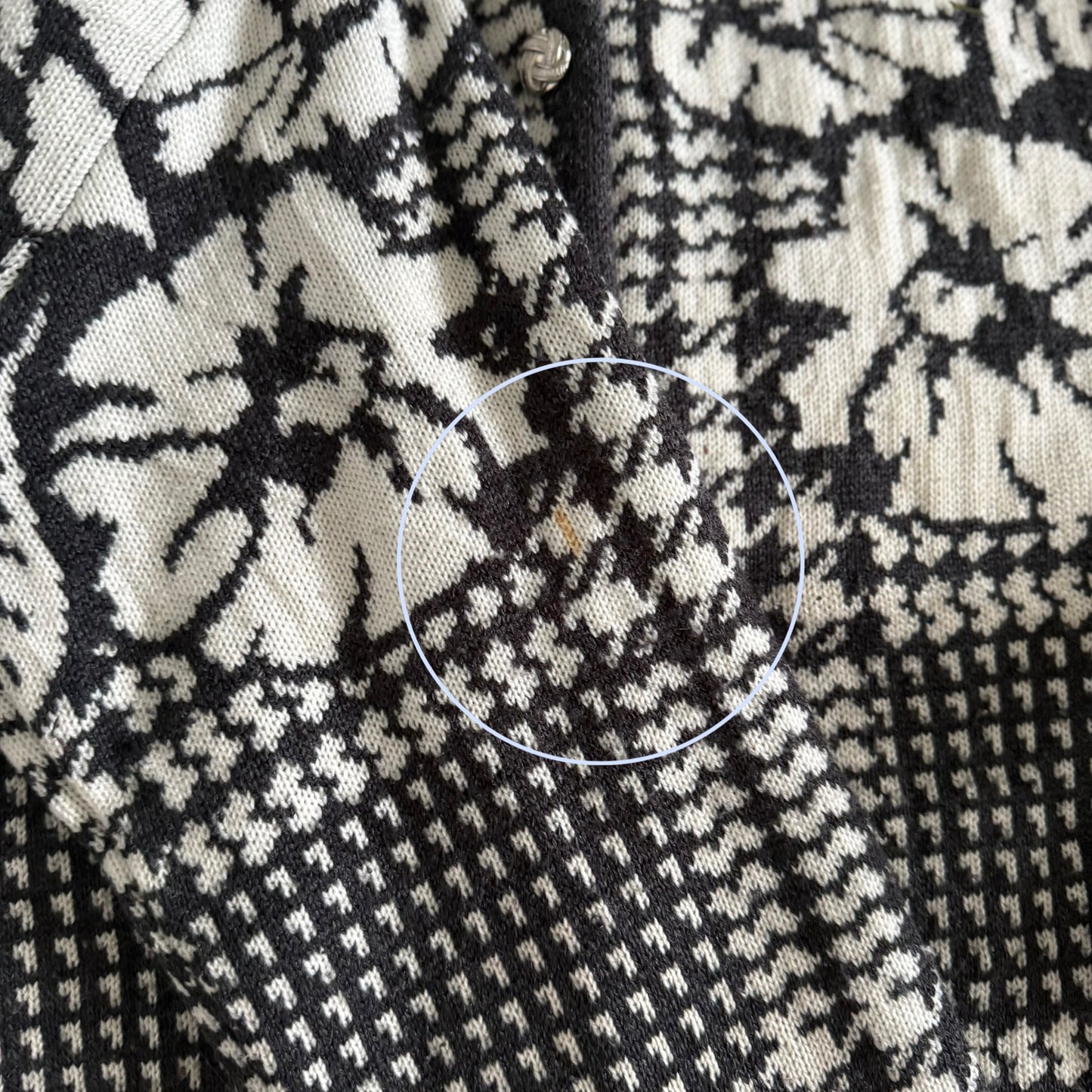 Vintage TanJay, Floral Houndstooth Cardigan