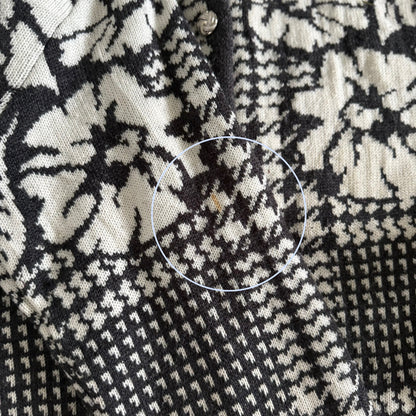 Vintage TanJay, Floral Houndstooth Cardigan