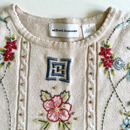 Vintage Alfred Dunner, Floral Knit Shirt