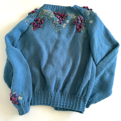 Secondhand Handmade Grape Cardigan