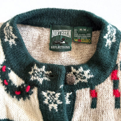 Vintage Northern Reflections, Christmas Holiday Wool Blend Sweater