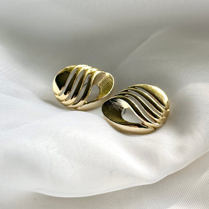 Secondhand Gold Toned Twist Earrings