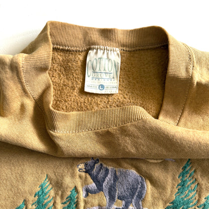 Vintage Distressed Cotton Grove, Black Bear Sweatshirt