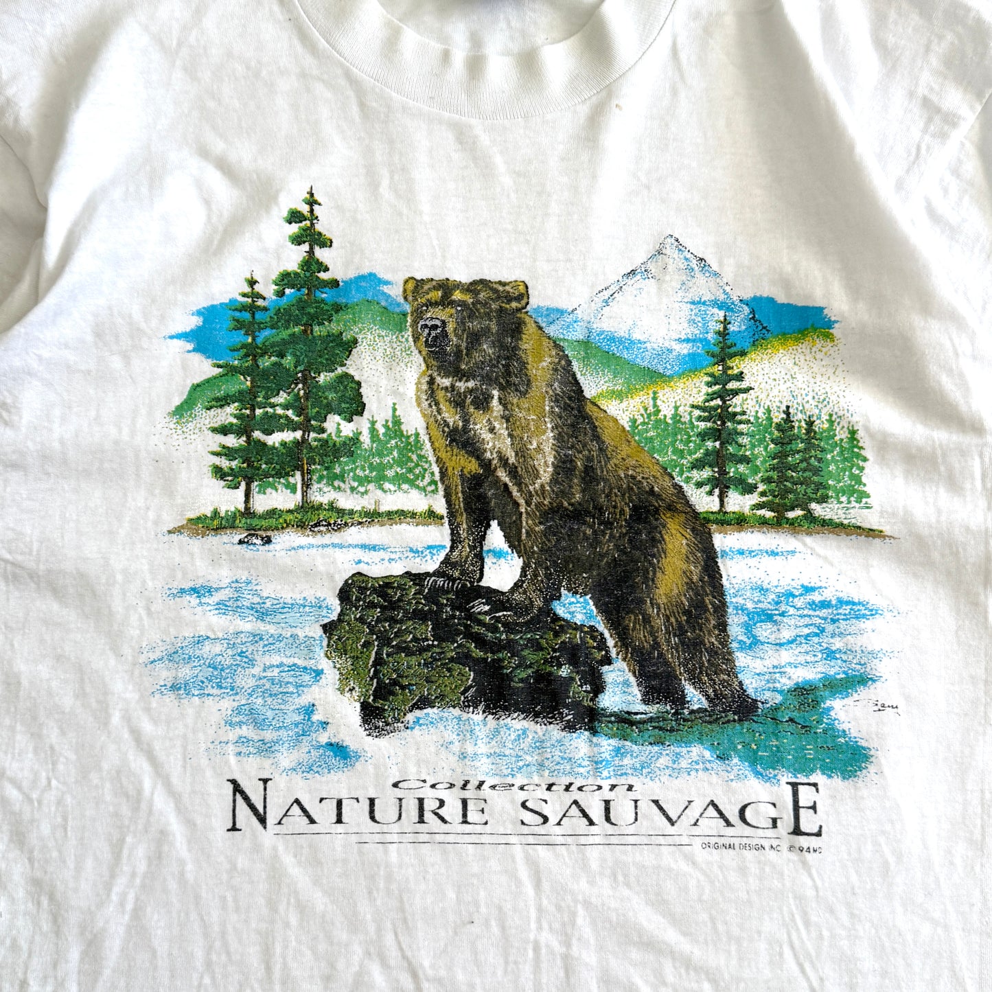 Vintage Nature Sauvage Collection, Bear T-Shirt