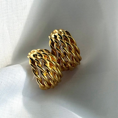 Secondhand Gold Toned Chain Earrings