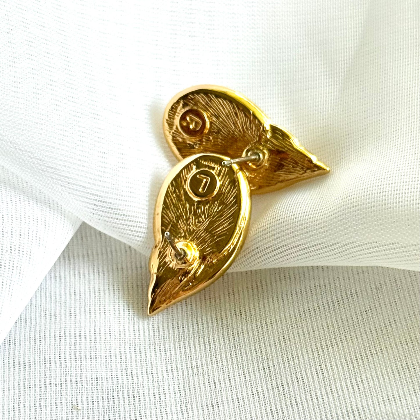 Secondhand Faux Pearl & Gold Toned Earrings