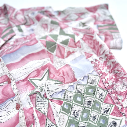 Vintage Alia Petite, Button Down Short Sleeve Shirt