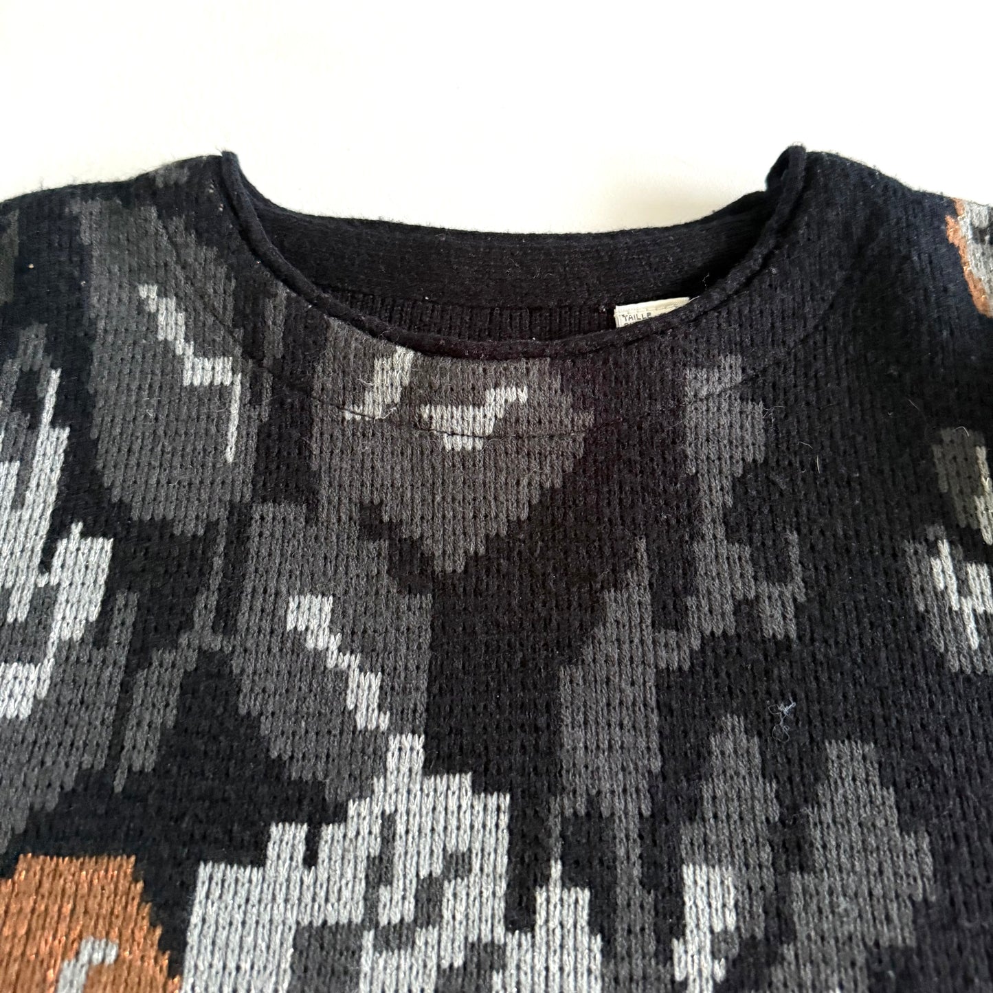 Vintage Floral Metallic Sweater