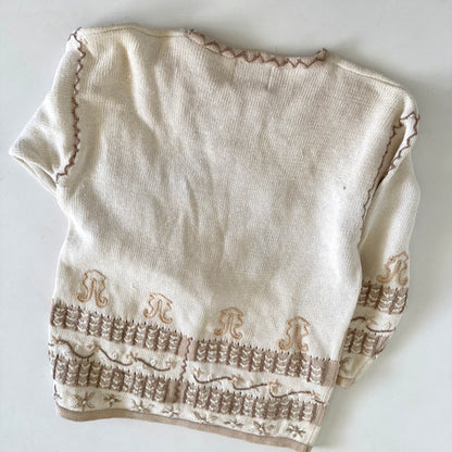 Vintage Curio, 3D Floral Knit Sweater