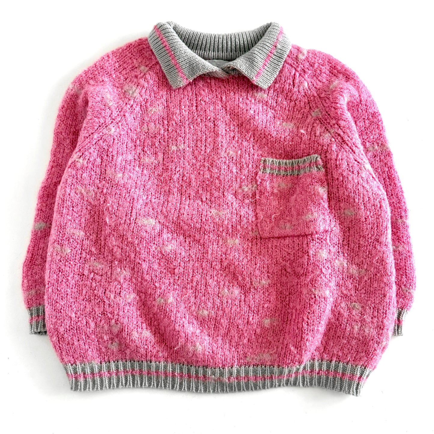 Vintage Andene, Mohair Blend Collared Sweater