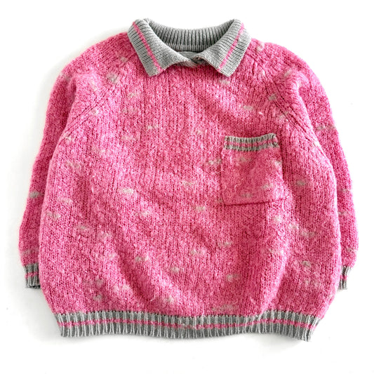 Vintage Andene, Mohair Blend Collared Sweater