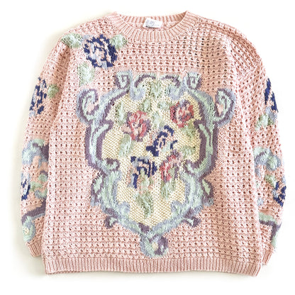 Vintage Jump, Pink Floral Sweater