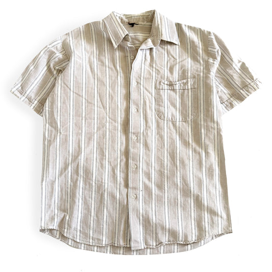 Secondhand Striped Short Sleeve Button Up Shirt