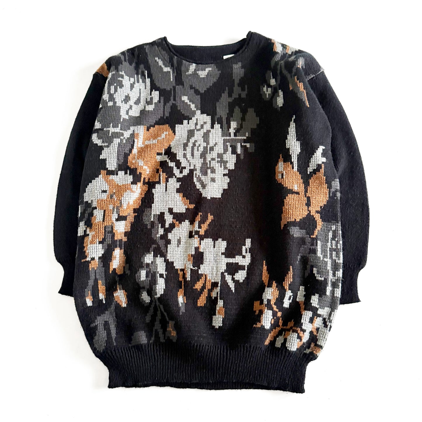 Vintage Floral Metallic Sweater