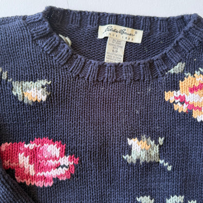 Secondhand Eddie Bauer, Petite Flower Sweater