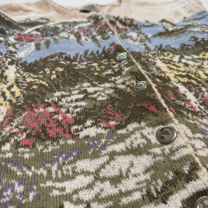 Vintage Northern Reflections by Parkhurst, Garden Scene Cardigan