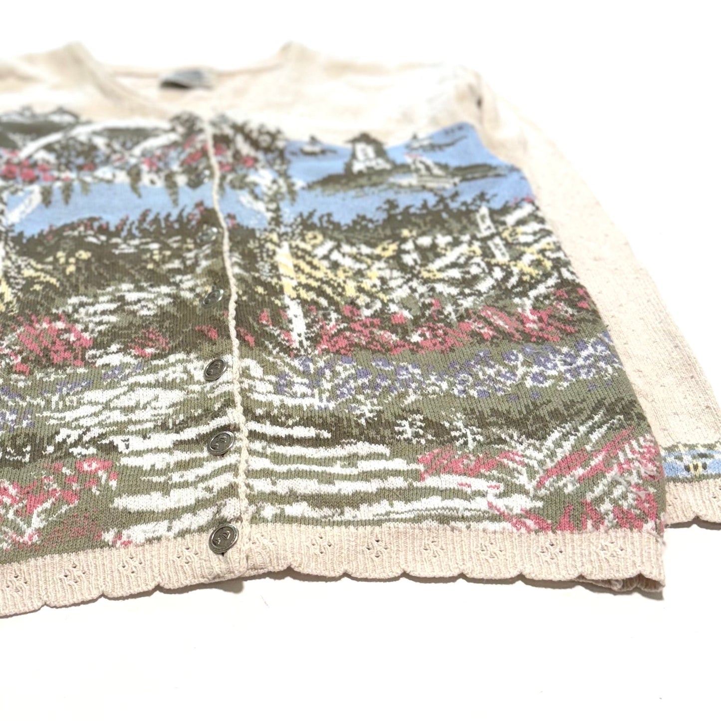 Vintage Northern Reflections by Parkhurst, Garden Scene Cardigan