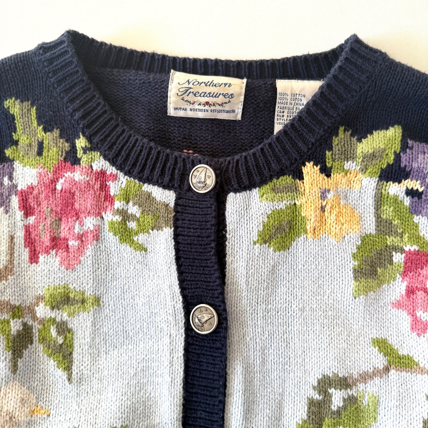 Vintage Northern Treasure, Seaside Floral Cardigan