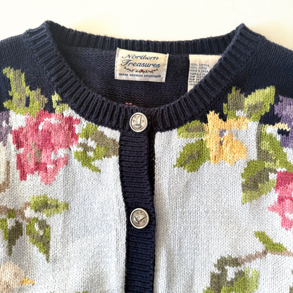Vintage Northern Treasure, Seaside Floral Cardigan