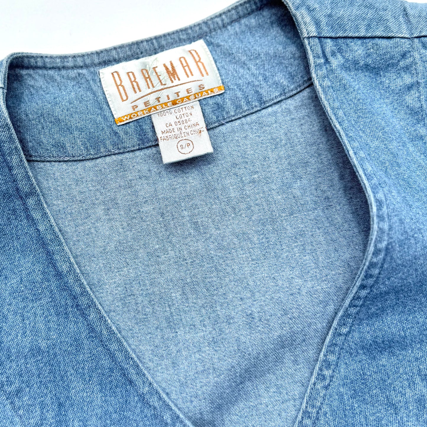 Vintage Braemar, Denim Sleeveless Shirt