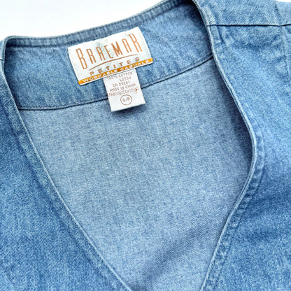 Vintage Braemar, Denim Sleeveless Shirt