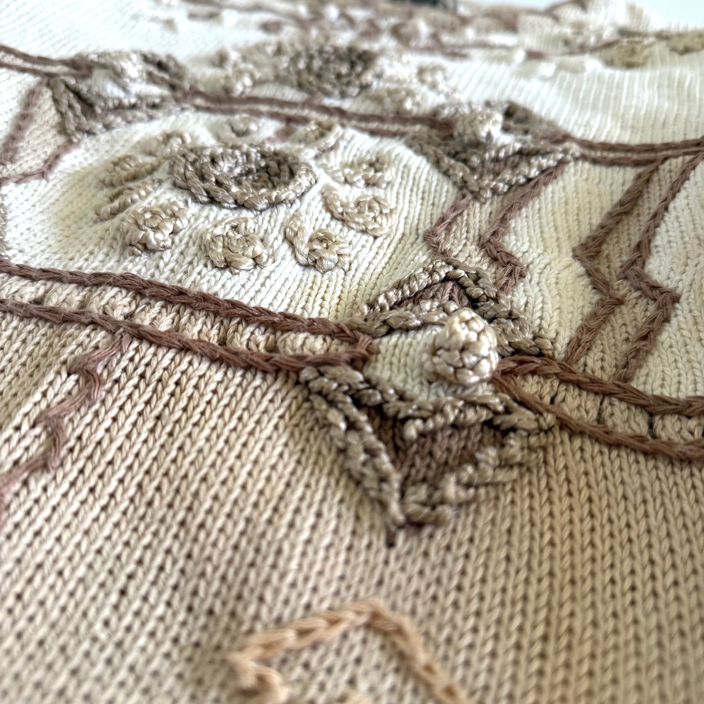 Vintage Curio, 3D Floral Knit Sweater