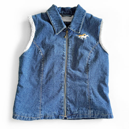 Vintage Saguaro, Denim & Fleece Vest
