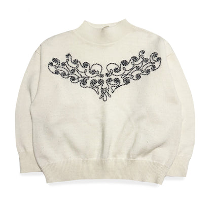 Vintage Tricots Excelsior Knits, Swirl Patterned Sweater