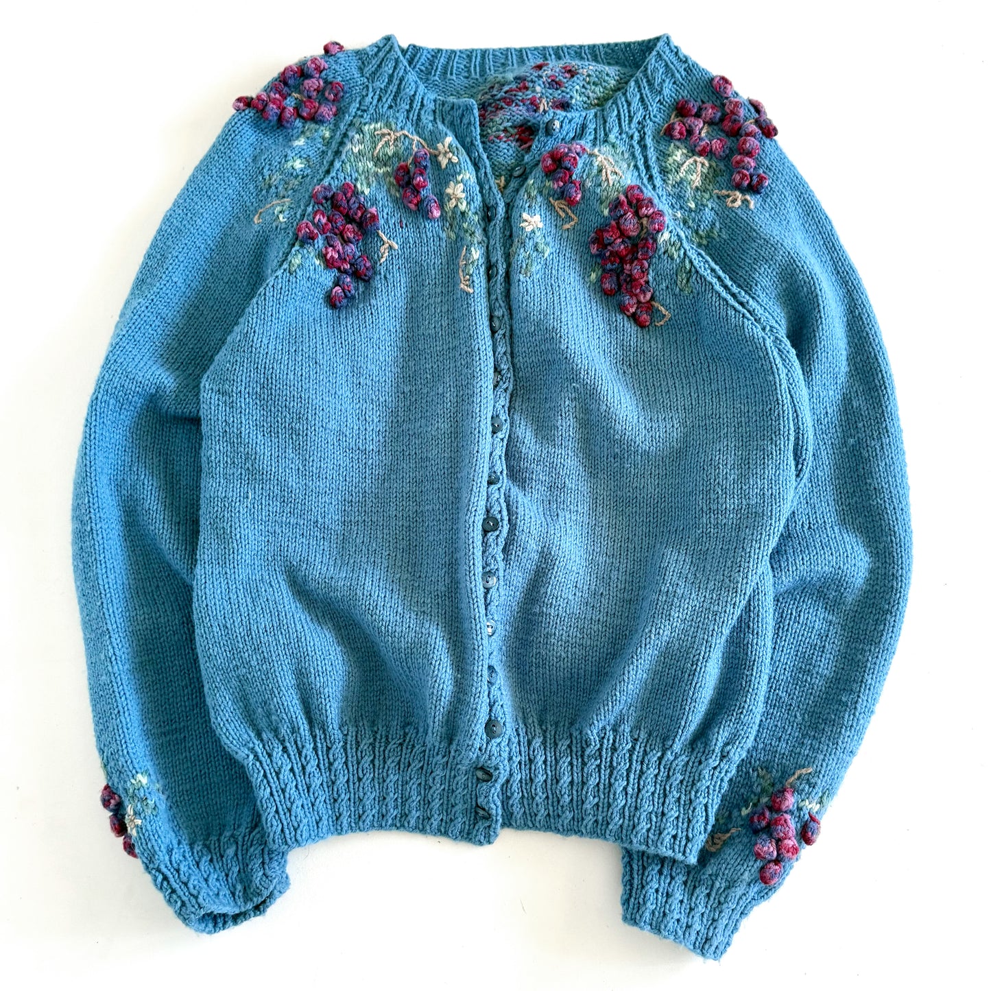 Secondhand Handmade Grape Cardigan