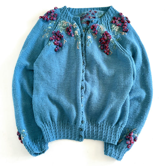 Secondhand Handmade Grape Cardigan