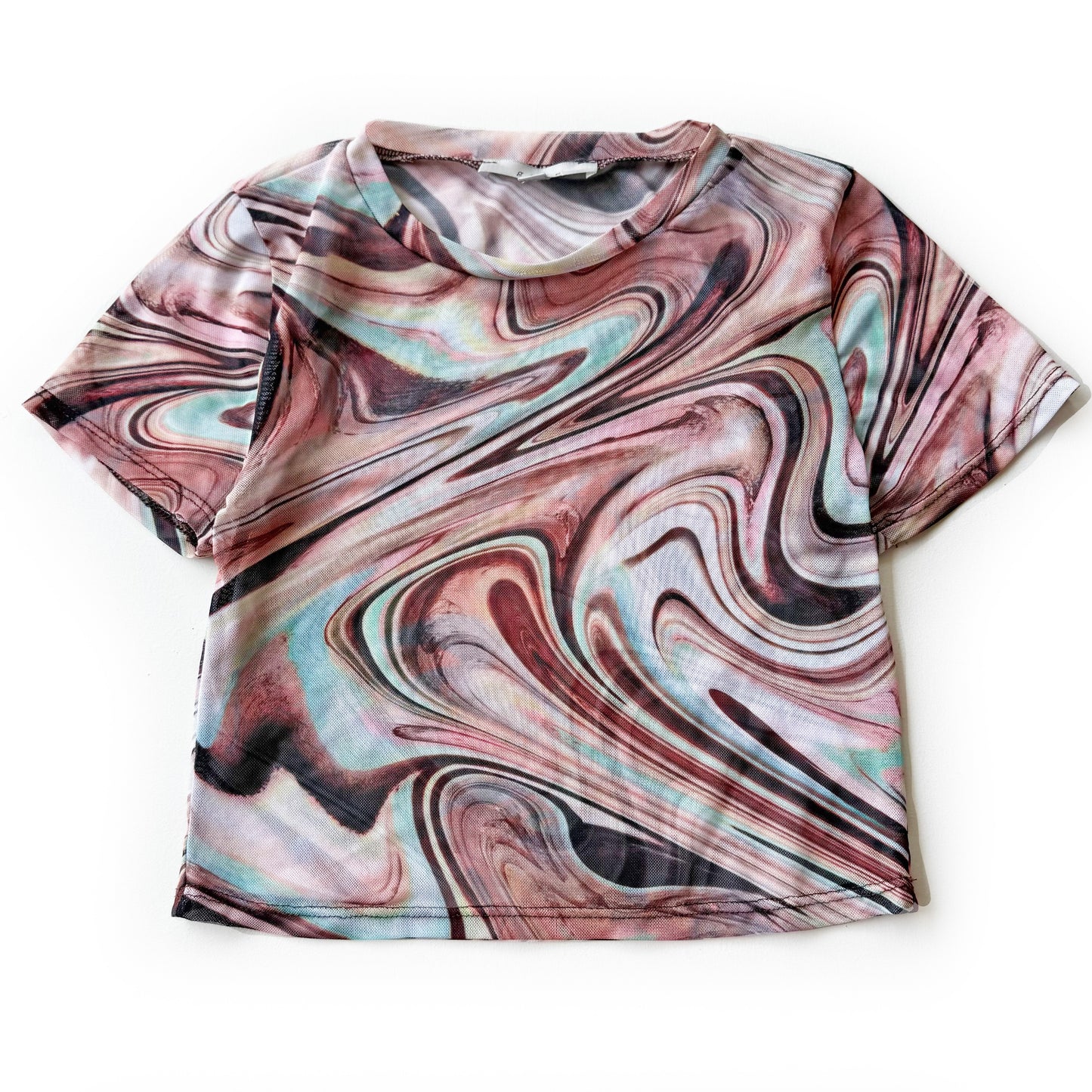 Secondhand Gaze, Sheer Cropped T-Shirt