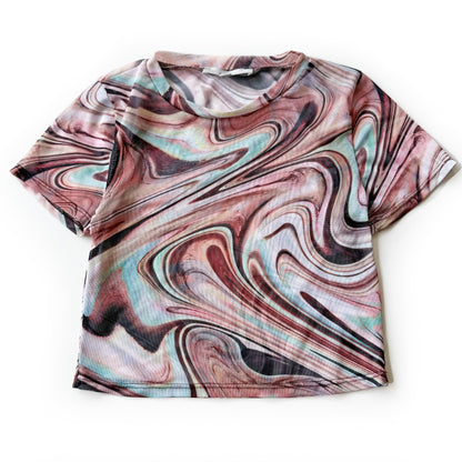 Secondhand Gaze, Sheer Cropped T-Shirt