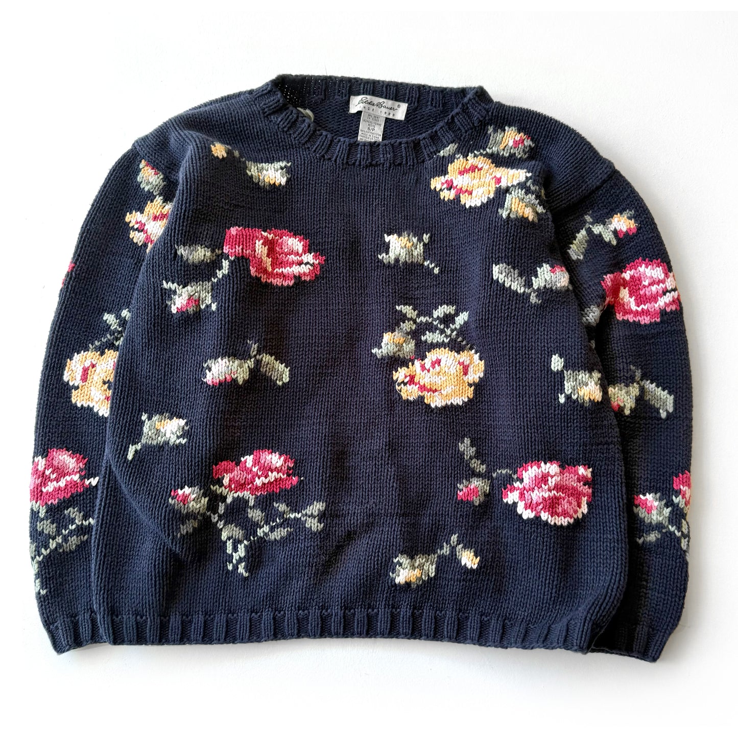 Secondhand Eddie Bauer, Petite Flower Sweater