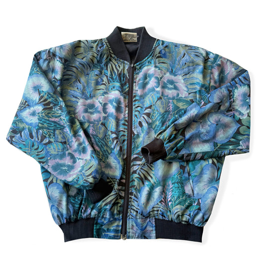 Vintage Northern Climate, Tropical / Floral Bomber Style Jacket