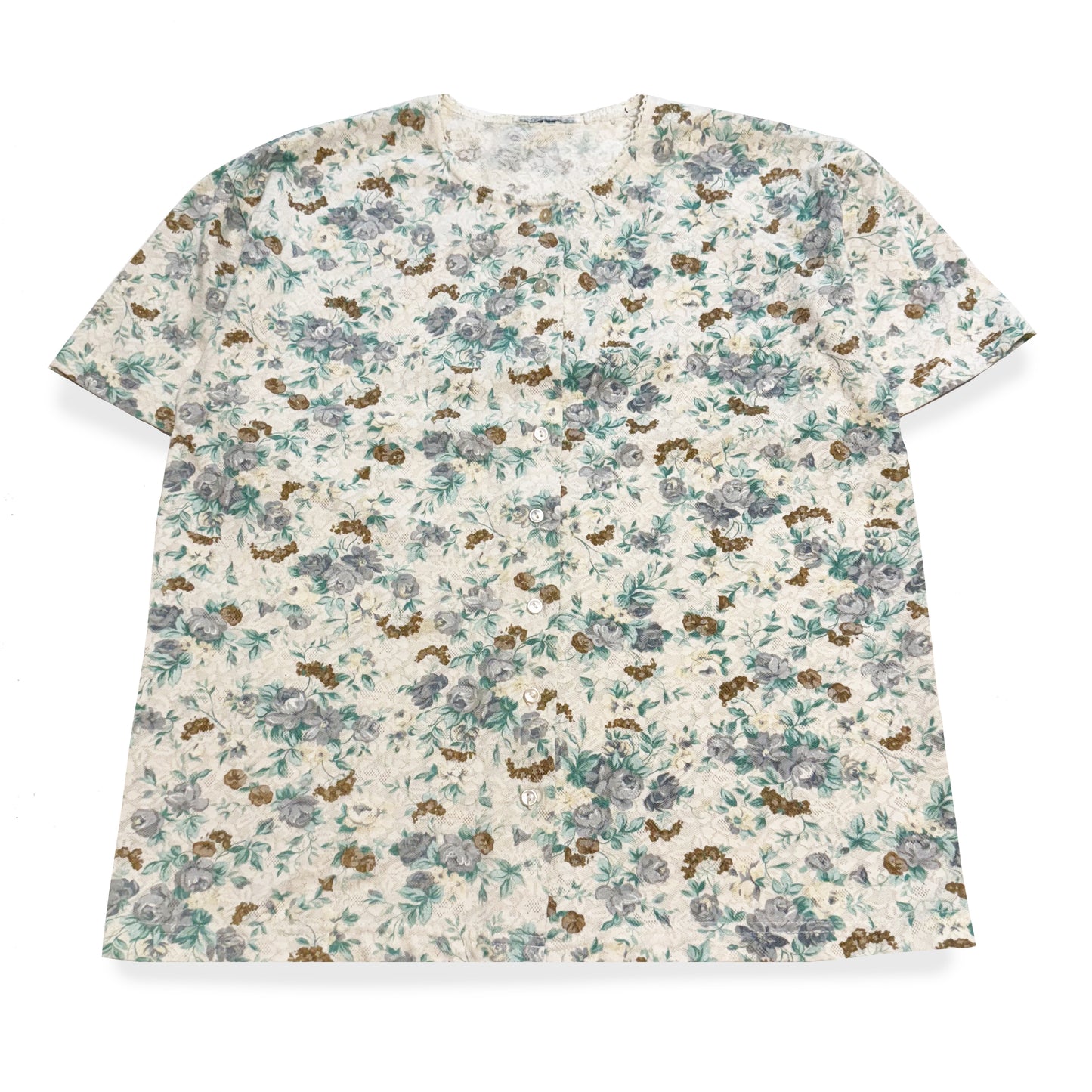 Vintage Floral Button Up Shirt