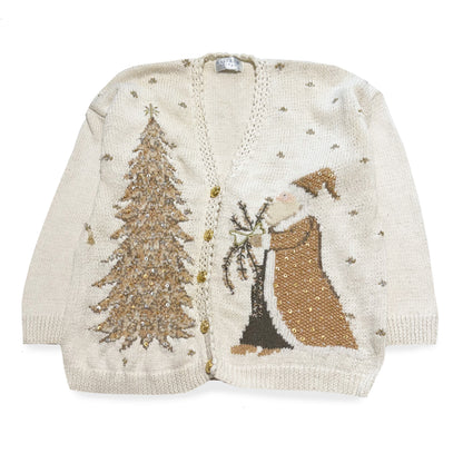 Vintage Rainbow Bridge, Santa Christmas Cardigan