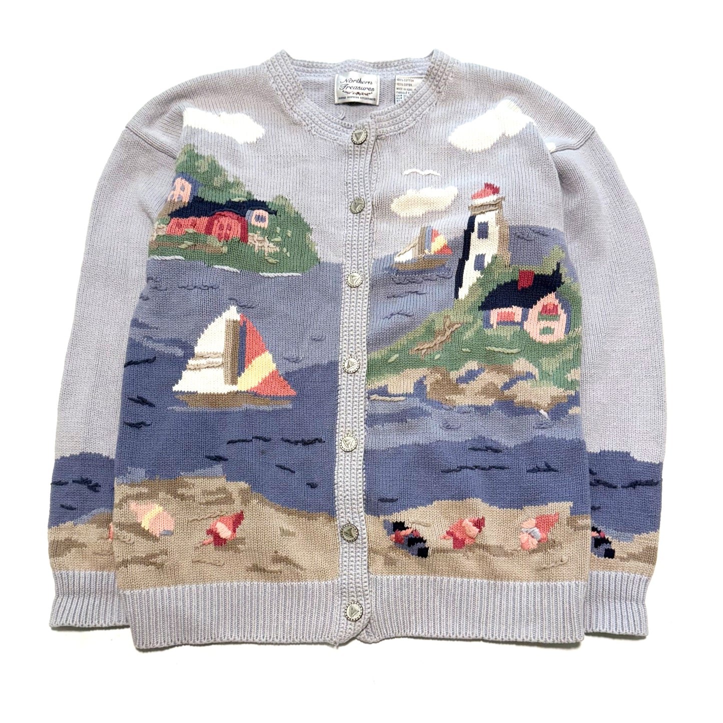 Vintage Northern Treasures, Lighthouse / Sailing Cardigan
