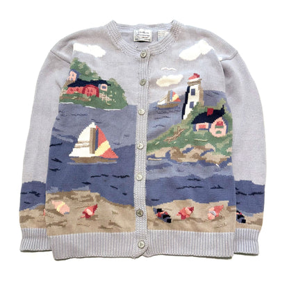 Vintage Northern Treasures, Lighthouse / Sailing Cardigan