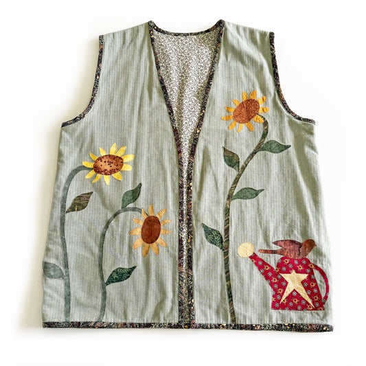 Secondhand Handmade Sunflower Vest