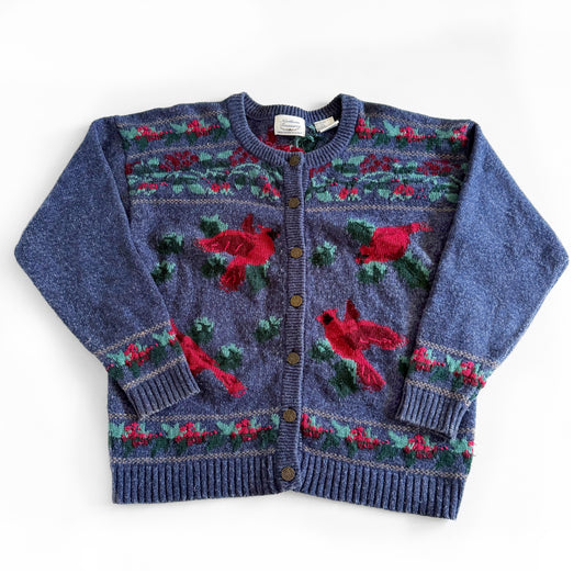Vintage Northern Treasures by Northern Reflections, Wool Blend Cardinal Cardigan