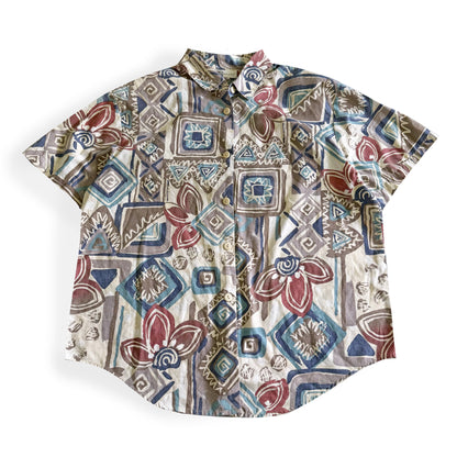 Vintage Two Roads, Button Down Short Sleeve Shirt