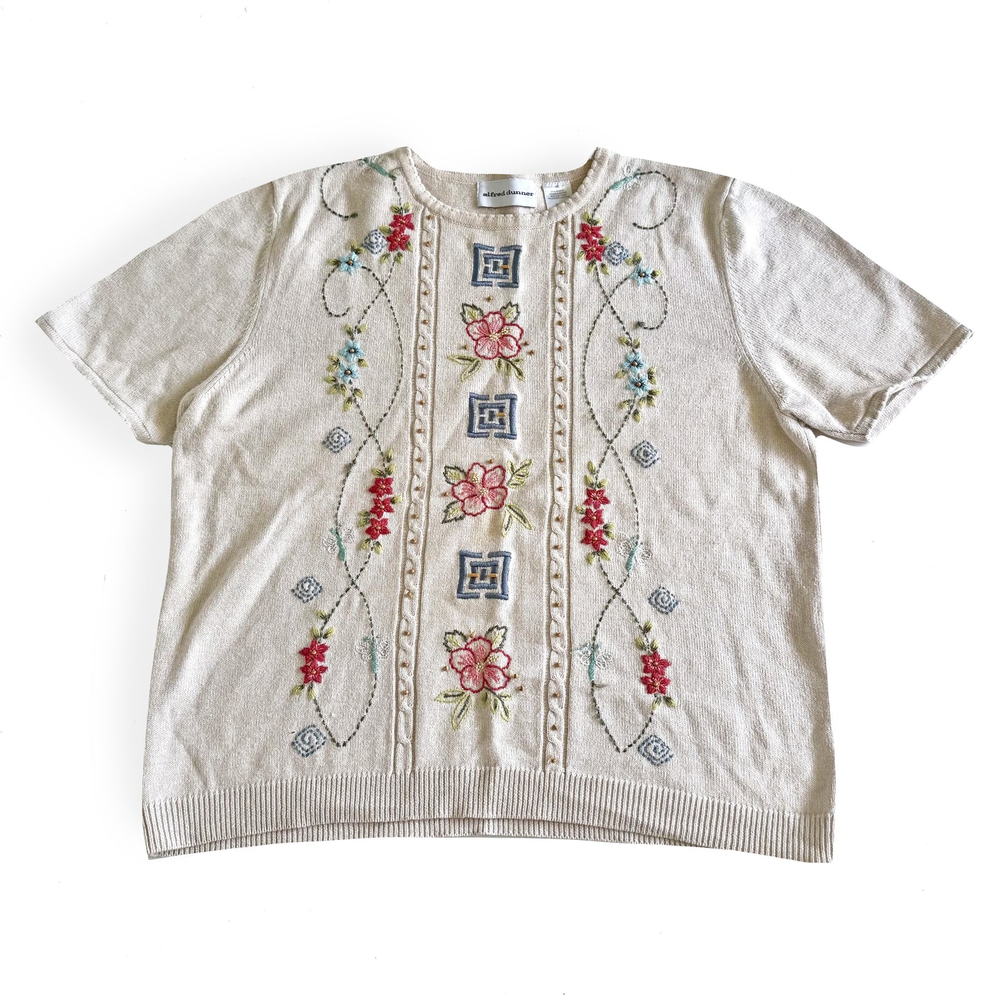 Vintage Alfred Dunner, Floral Knit Shirt
