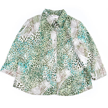 Secondhand Alia Petite, Animal Print button Down Shirt
