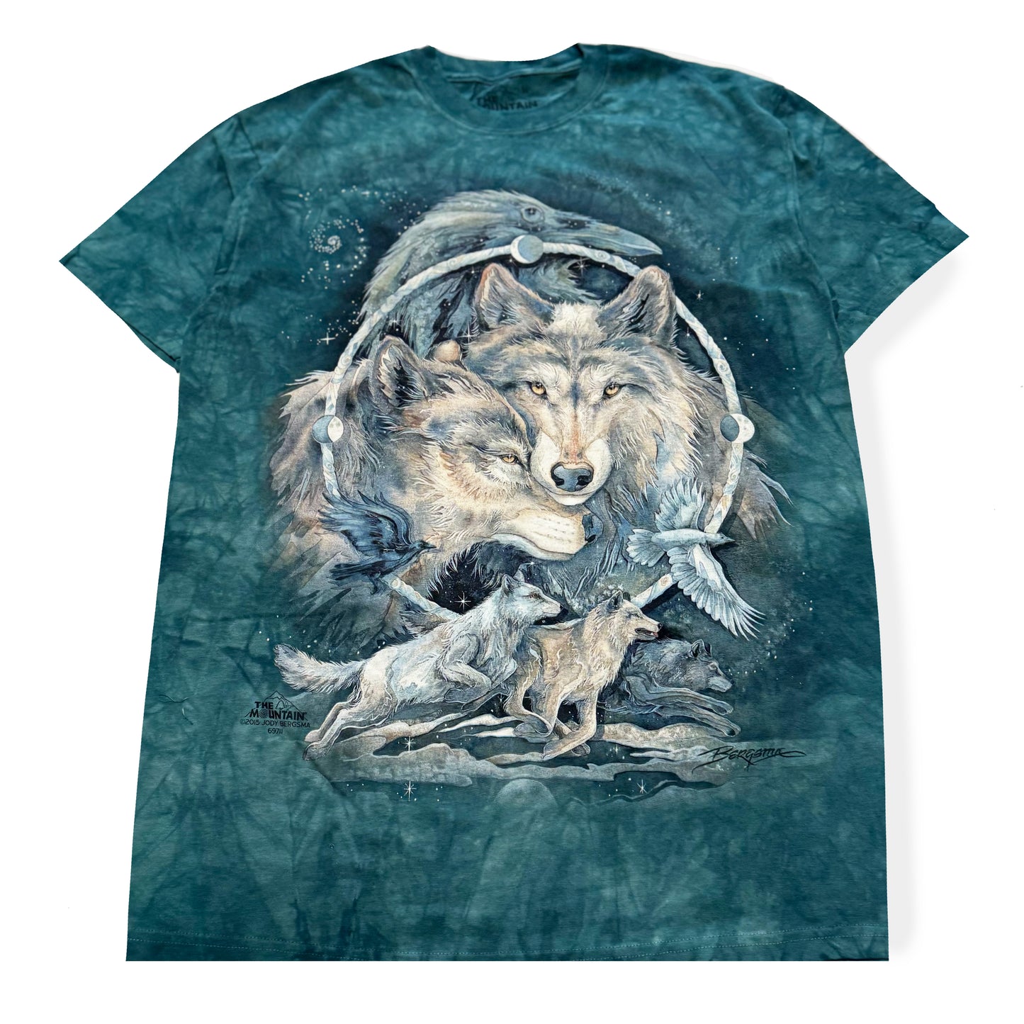 Secondhand The Mountain, Wolf & Raven Moon Cycles T-Shirt
