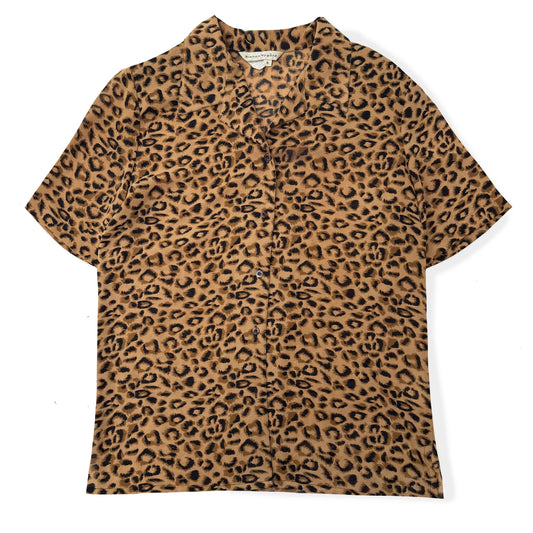 Vintage Bianca Nygard, Animal Print Button Down Short Sleeve Shirt